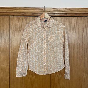 Isabel Marant-style floral 100% cotton blouse